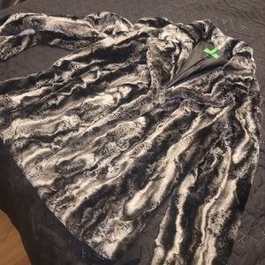 LoGo Instant Chic Faux Fur Coat with Belt